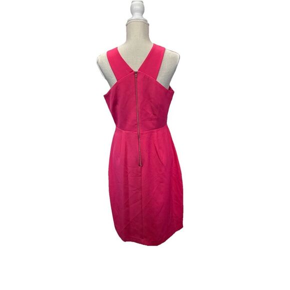 Sam Edelman Halter Neck Midi Dress Pink Size 10 Exposed Zip - Picture 3 of 9